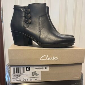 Clarks Women's Black Ankle Boots